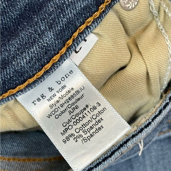 Rag & Bone Cate Mid Rise Skinny Denim Jeans Women Size 27 Blue - Picture 7 of 10
